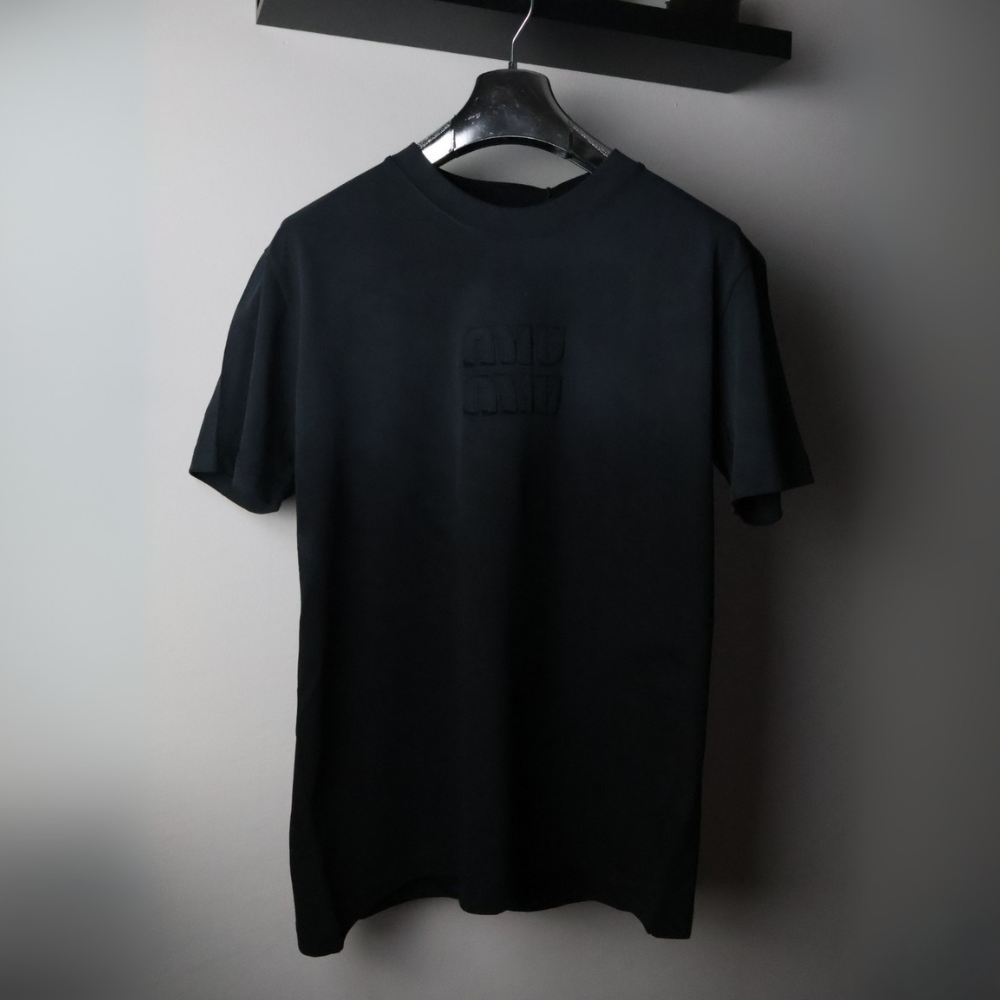 Majica Miu Miu kratki rukavi crna