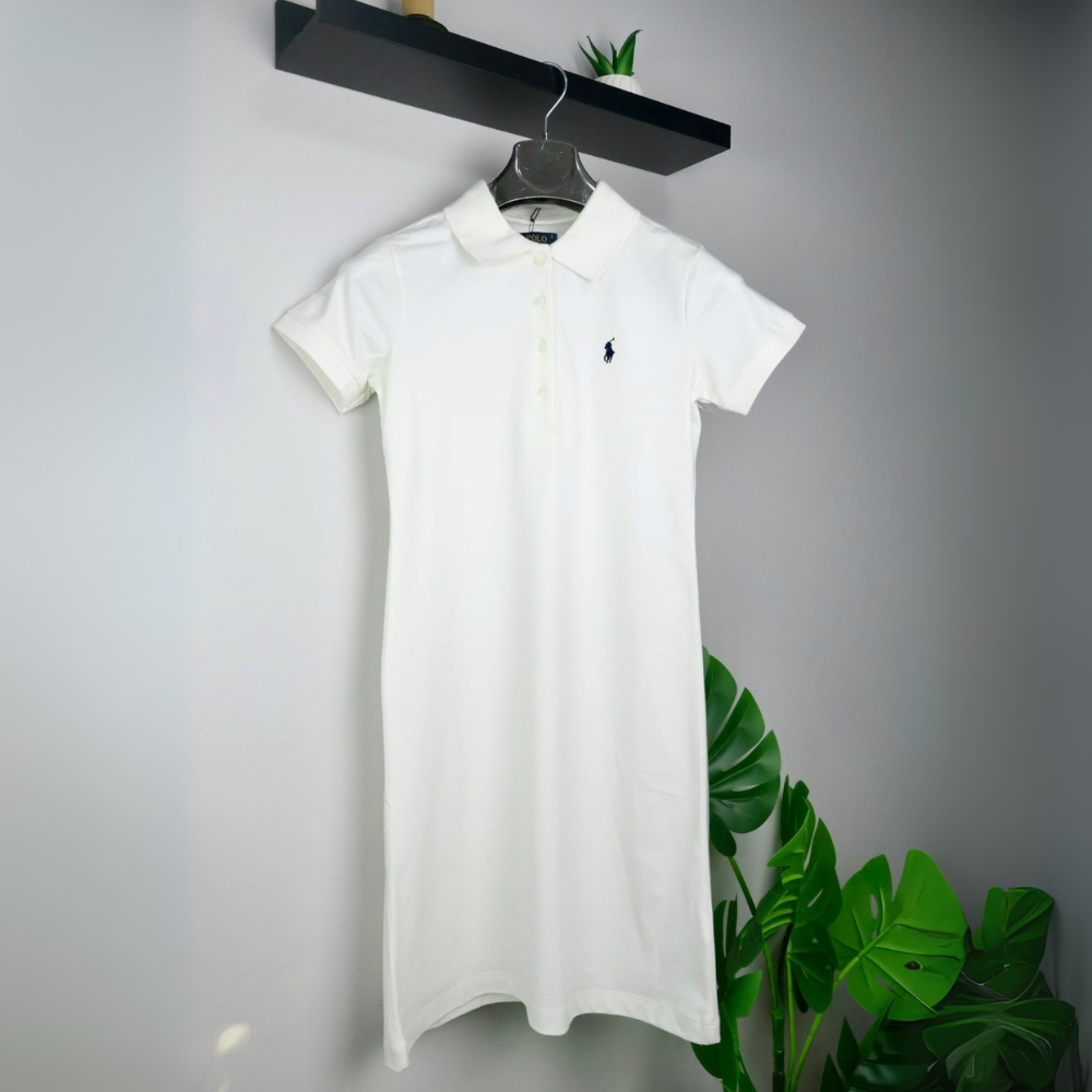Ralph Lauren haljina / White / Dark Blue Logo