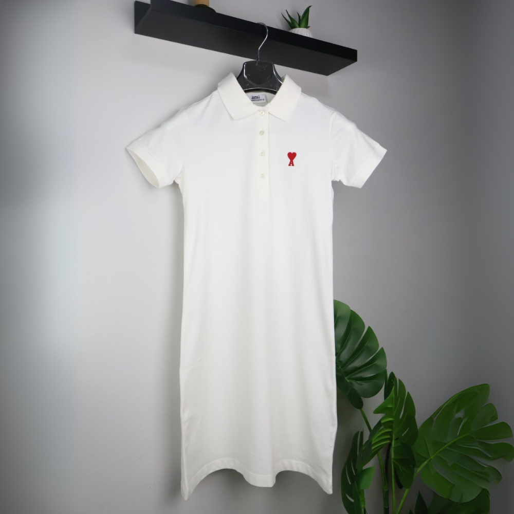 Ami haljina / White / Red Logo