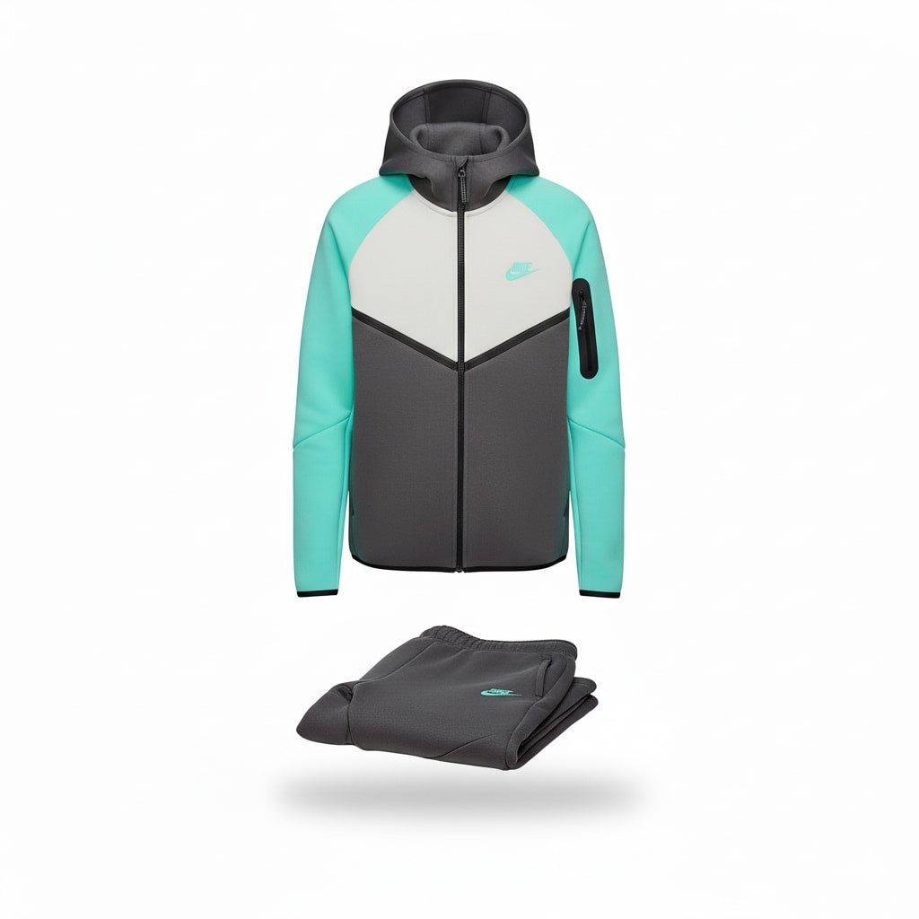 Komplet Nike Tech Fleece "Grey/Turquoise"