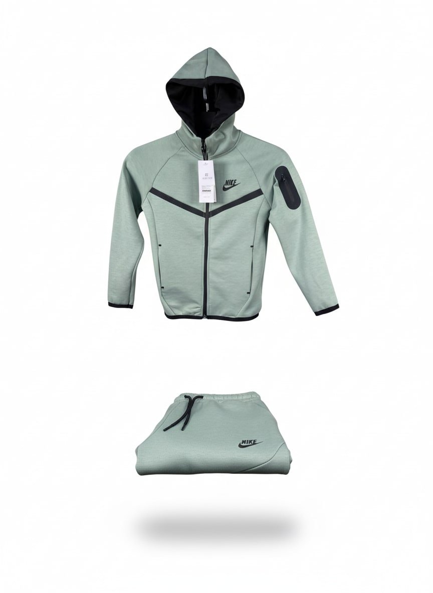 Komplet Nike Tech Fleece "Light Green" Kids