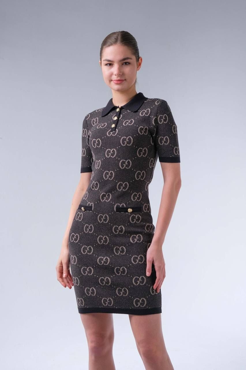 GUCCI haljina GG "Black/Beige"