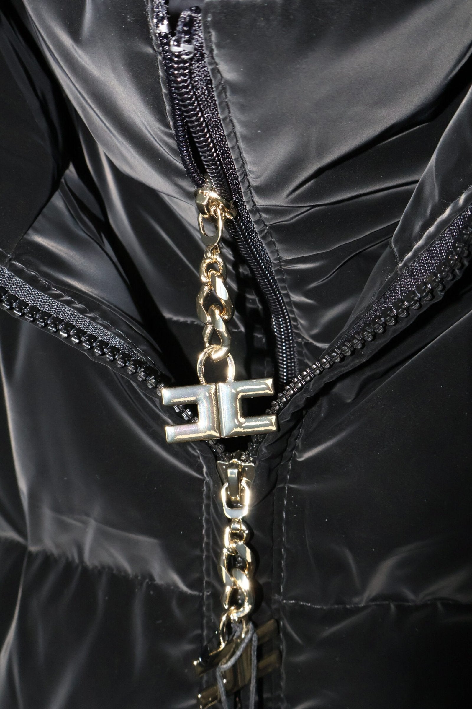 Elisabetta Franchi Black Down Jakna