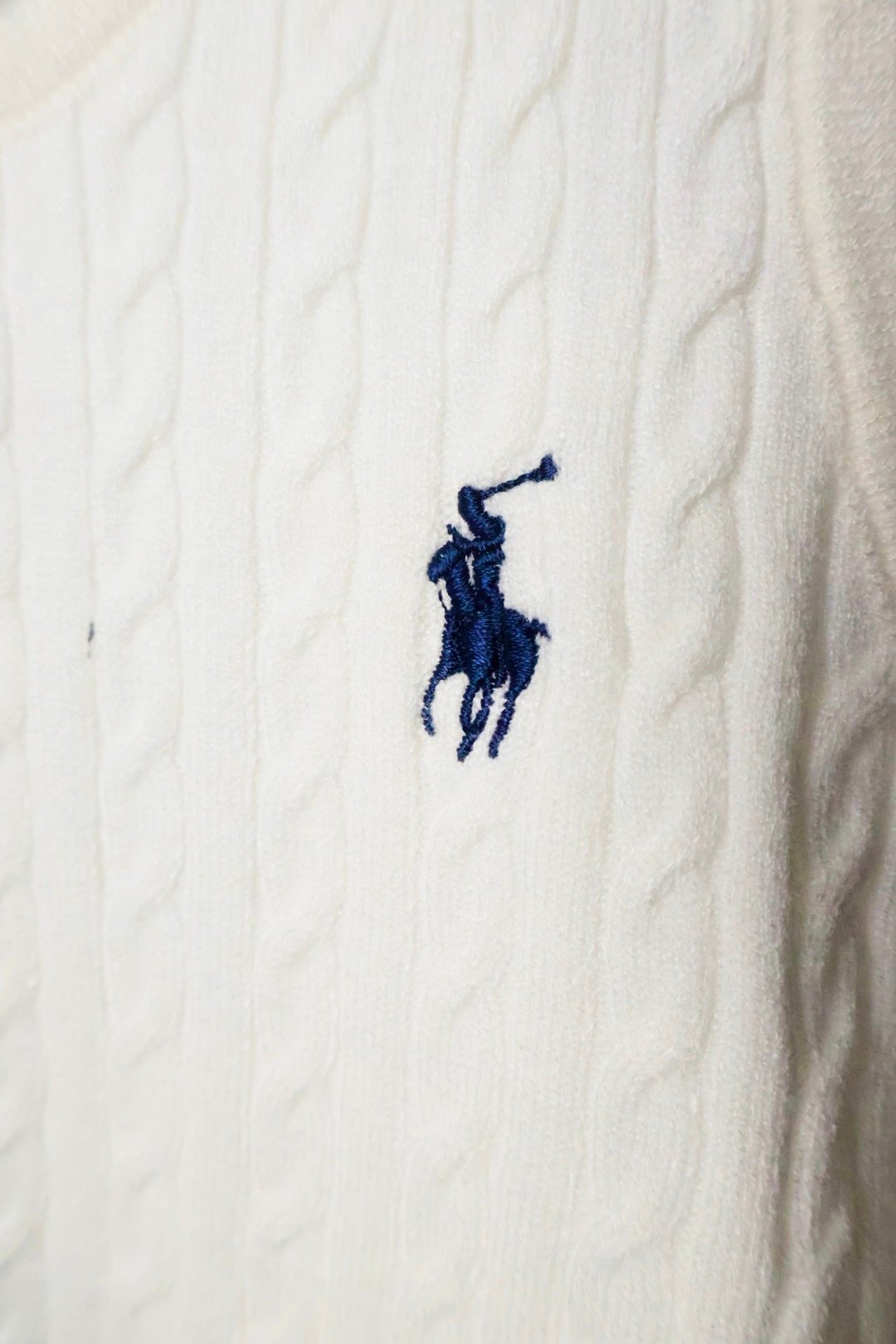 Ralph Lauren majica / white / collar / woolen