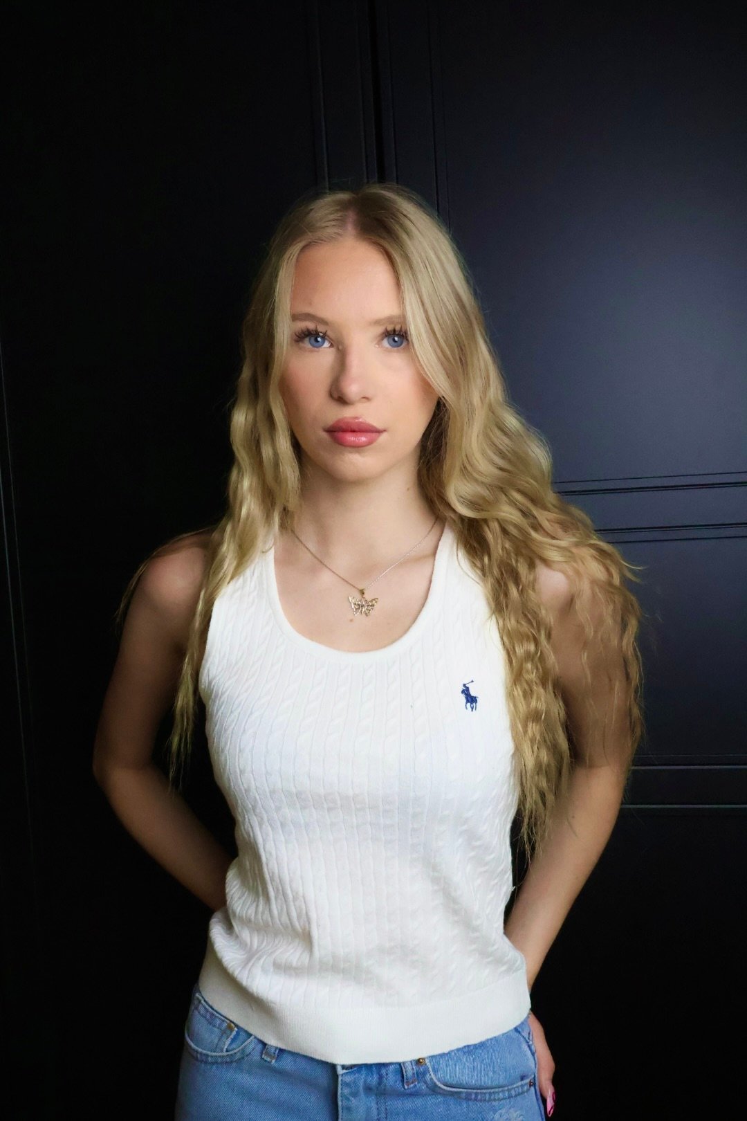 Majica Polo Ralph Lauren bez rukava, pletena, bijela