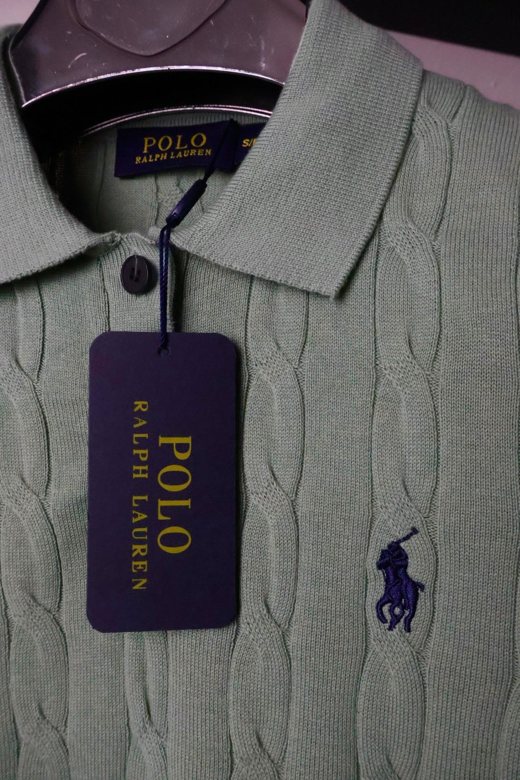 Ralph Lauren majica / Dark green / collar / woolen