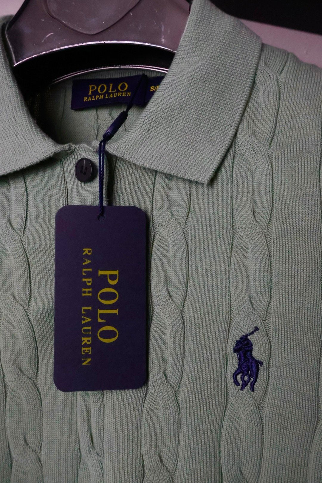 Ralph Lauren majica / Dark green / collar / woolen
