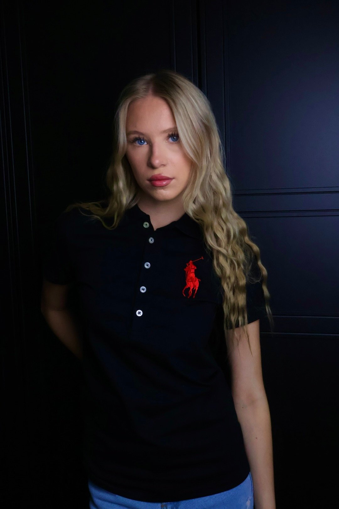 Ralph Lauren majica / black / collar
