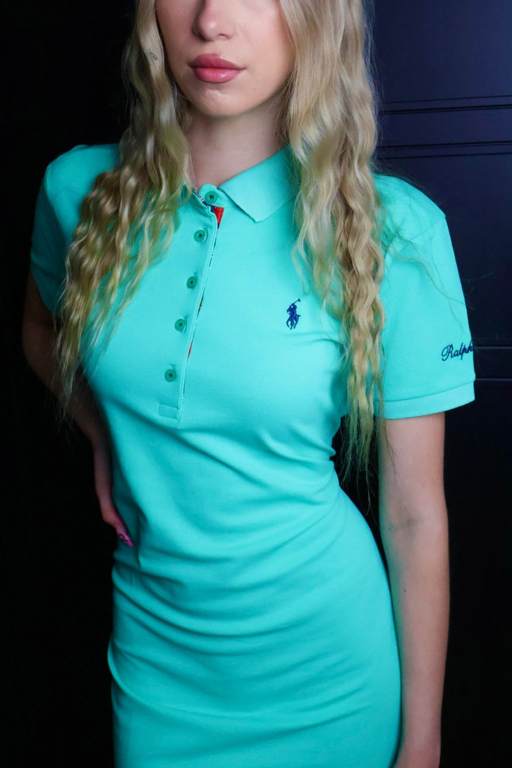 Ralph Lauren haljina / Light green / black logo