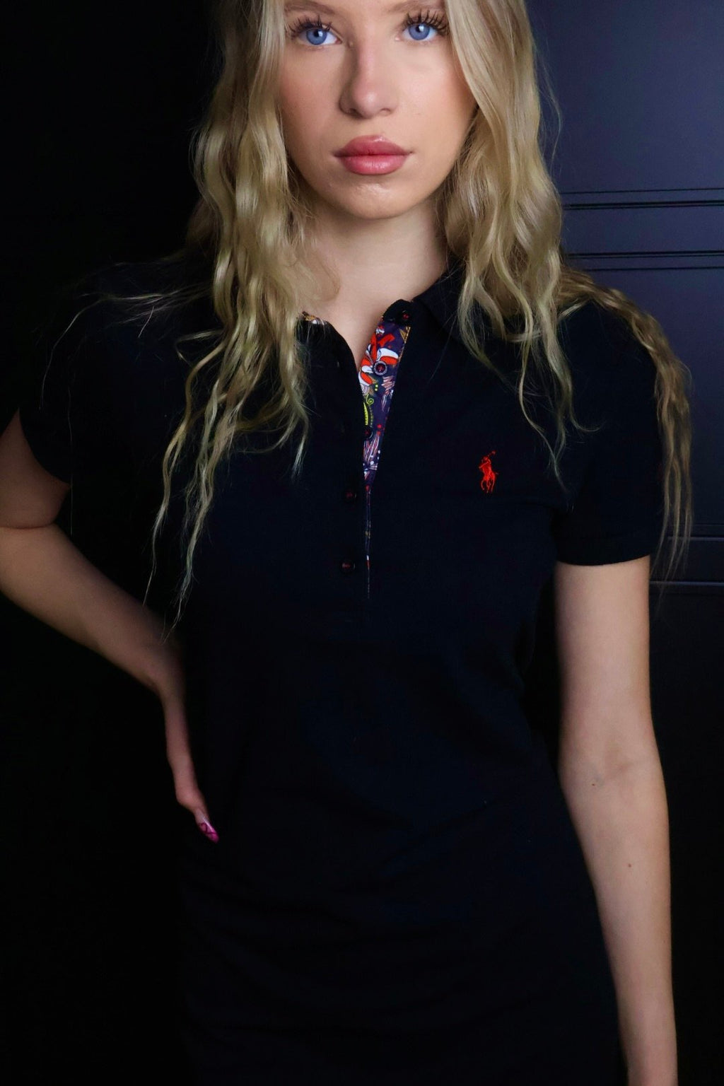 Ralph Lauren haljina / black / red Logo