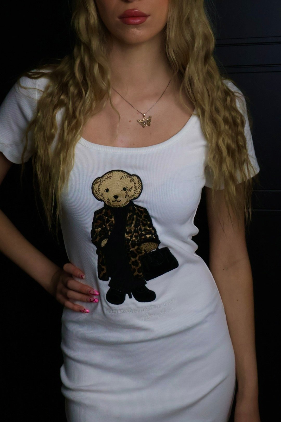 Ralph Lauren haljina / White / polo bear