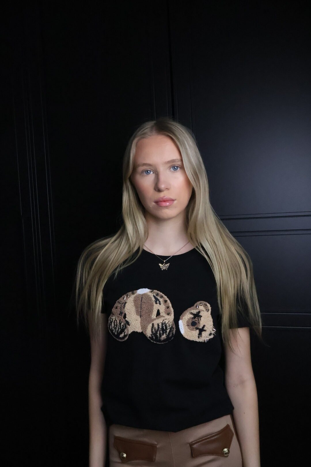 Palm Angels majica / Black / polo bear