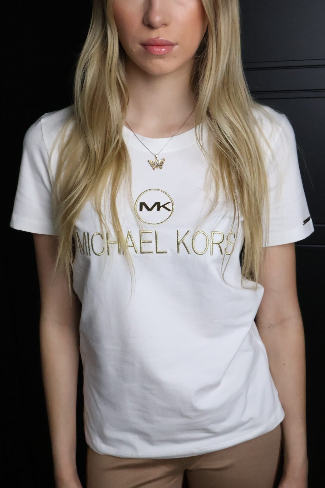 Michael Kors majica / White / gold logo
