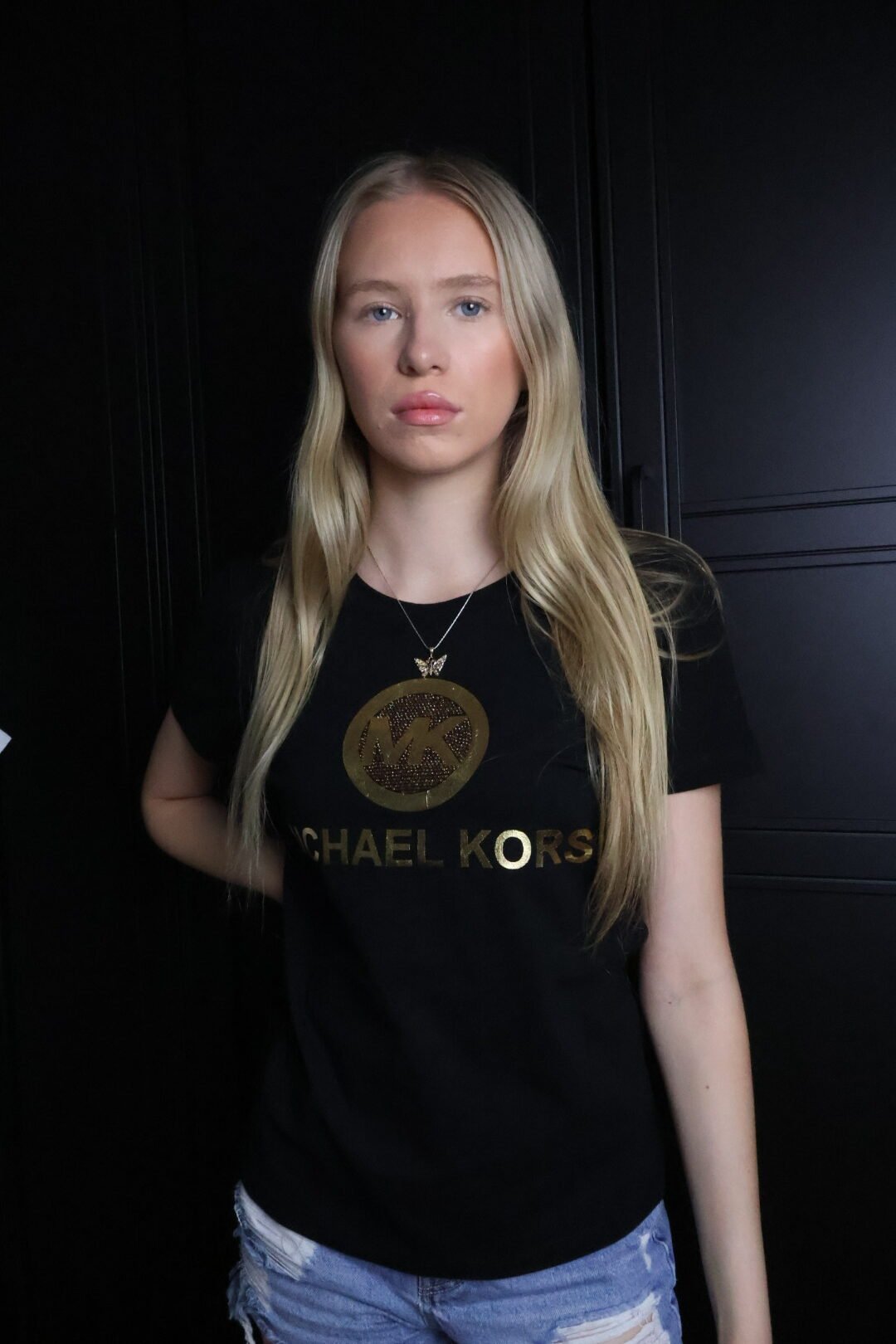 Michael Kors majica / Black / Gold logo
