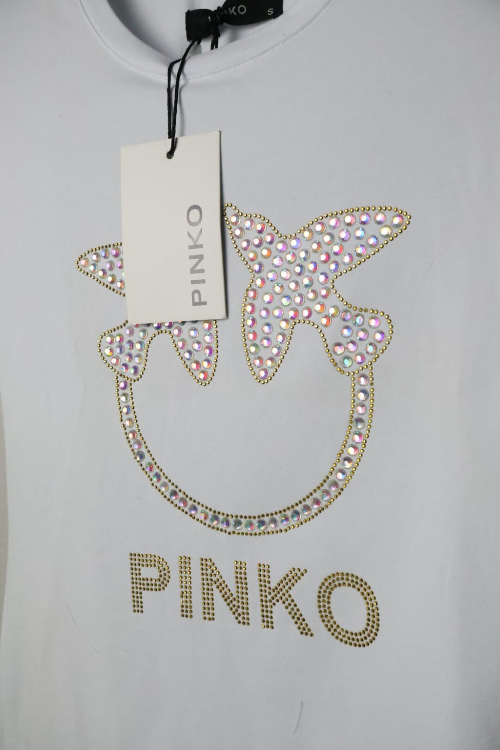 Pinko majica / White / Gold logo