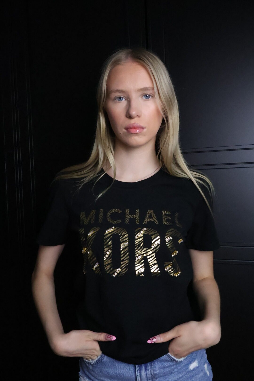 Michael Kors majica / Black / Gold logo