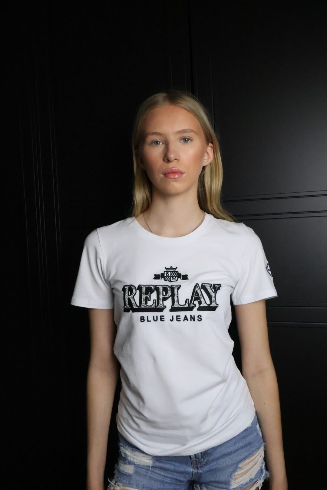 Replay majica / White / Black logo