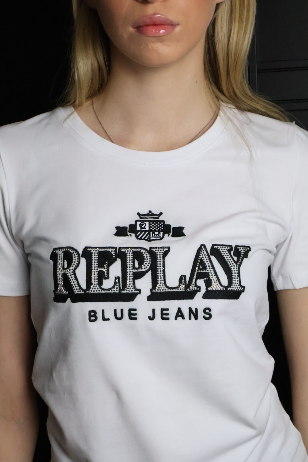 Replay majica / White / Black logo