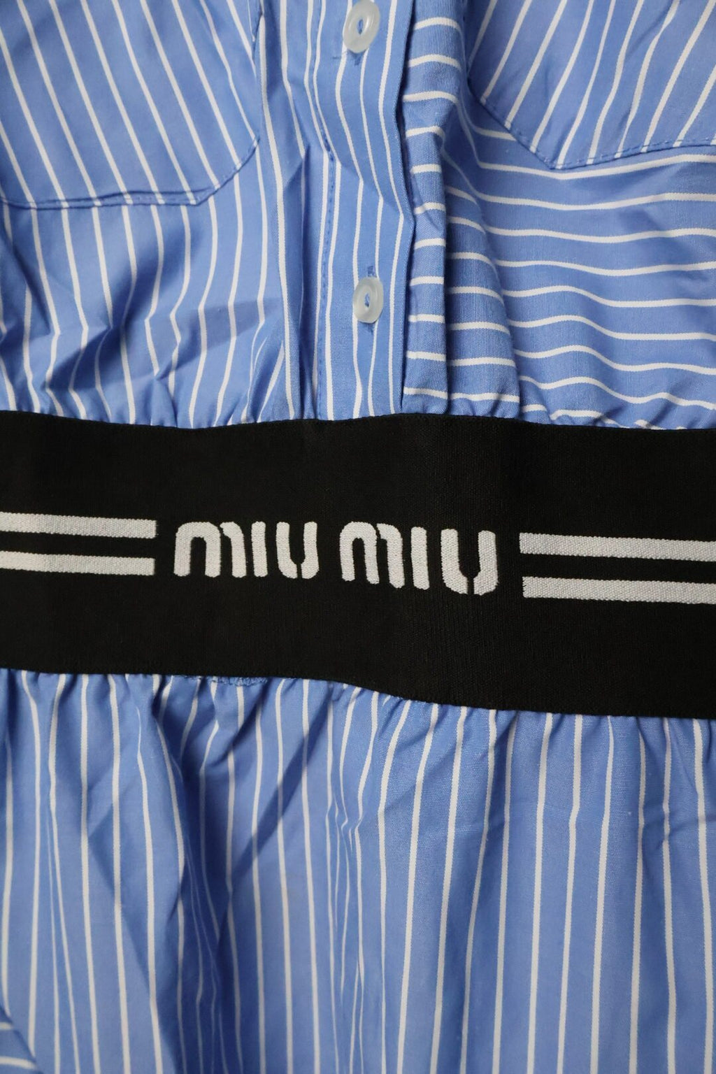 Miu Miu haljina / Blue / Black and white belt