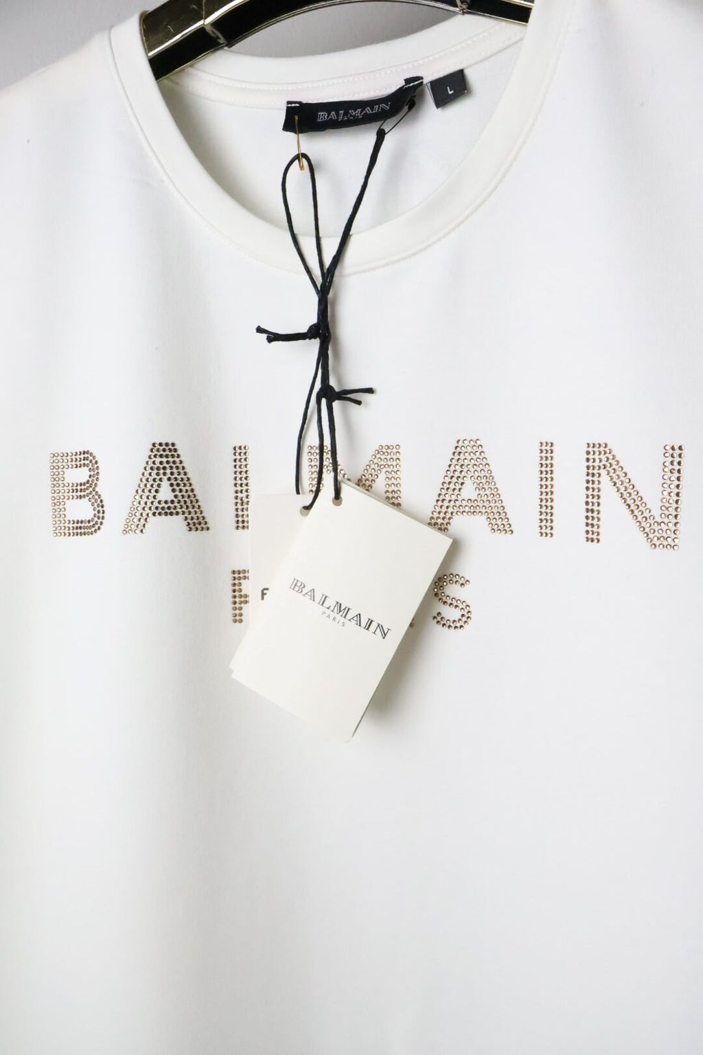 Balmain haljina / White / Gold Logo