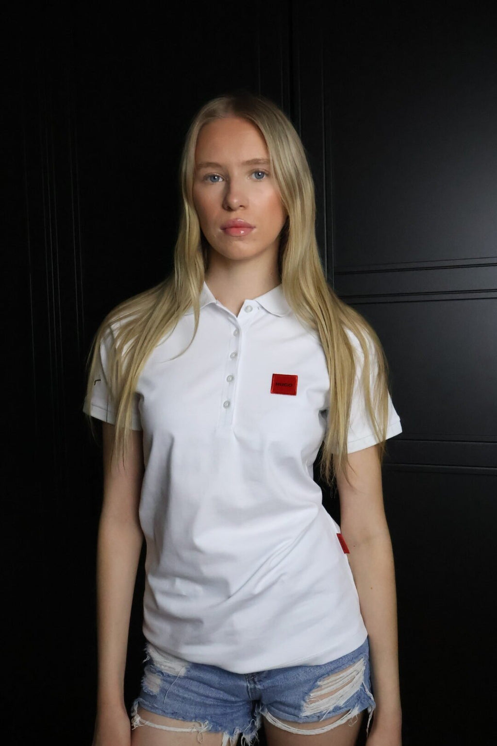 Hugo majica / White/ Collar