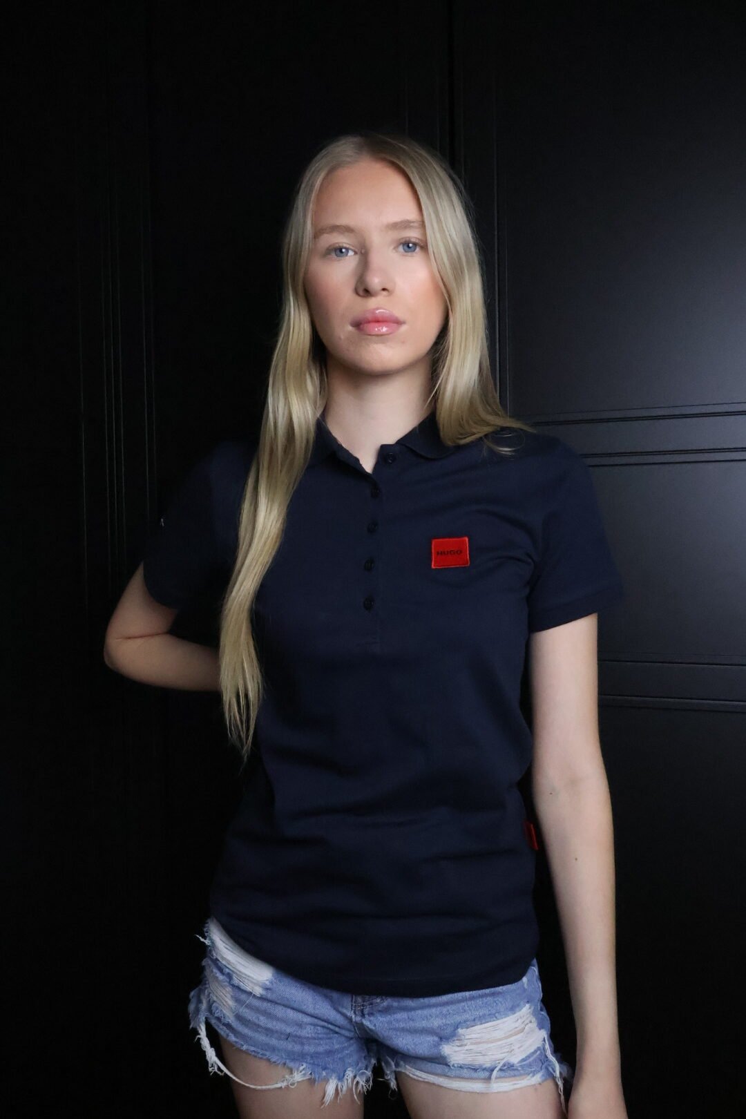 Hugo majica / Black / Collar
