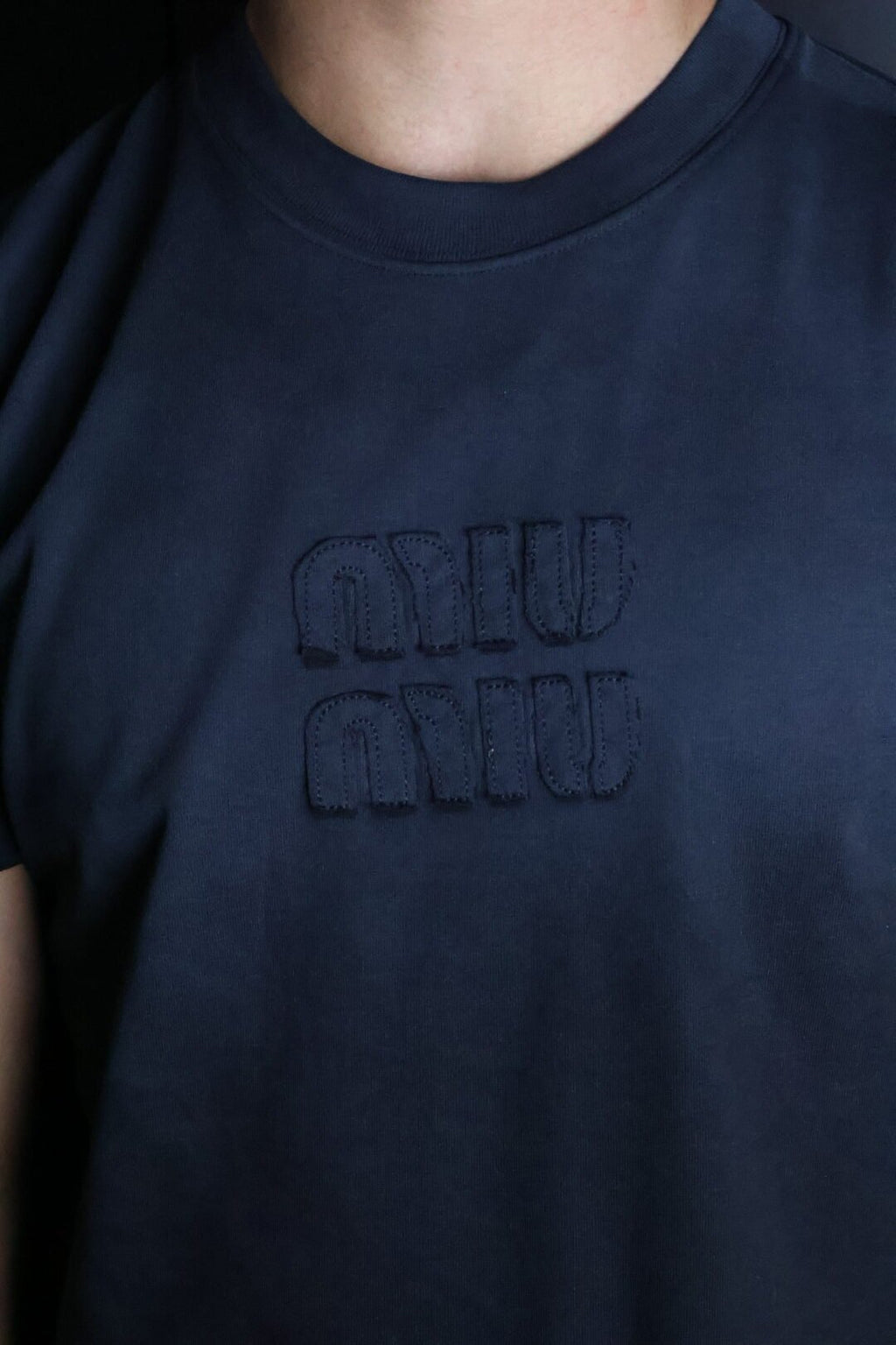 Majica Miu Miu kratki rukavi crna