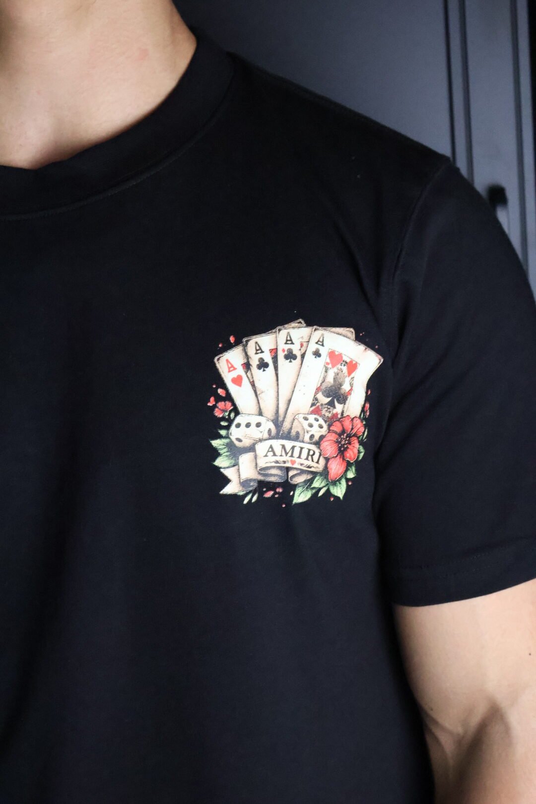Majica Amiri kratki rukav crna