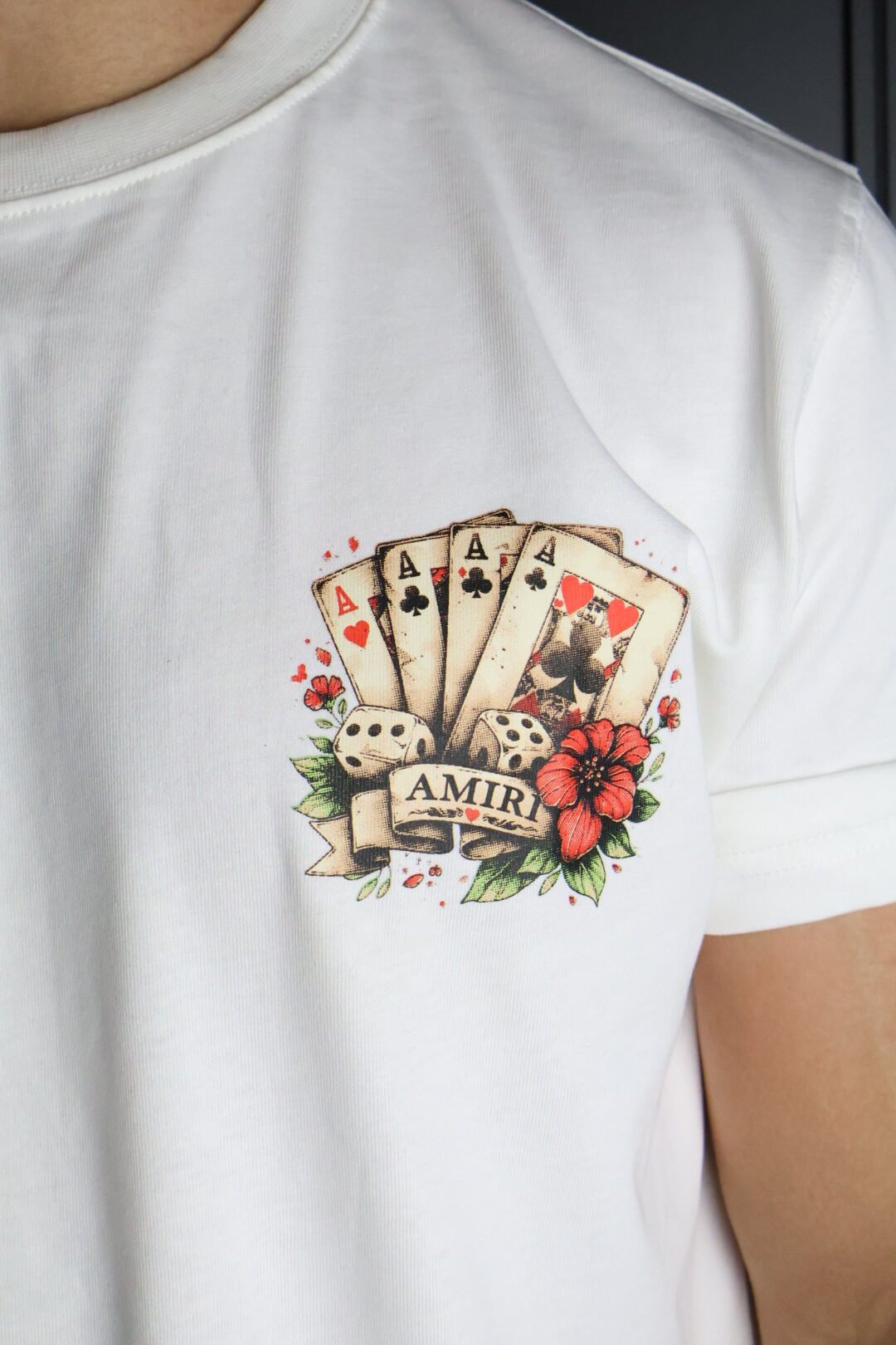 Majica Amiri kratki rukav bijela