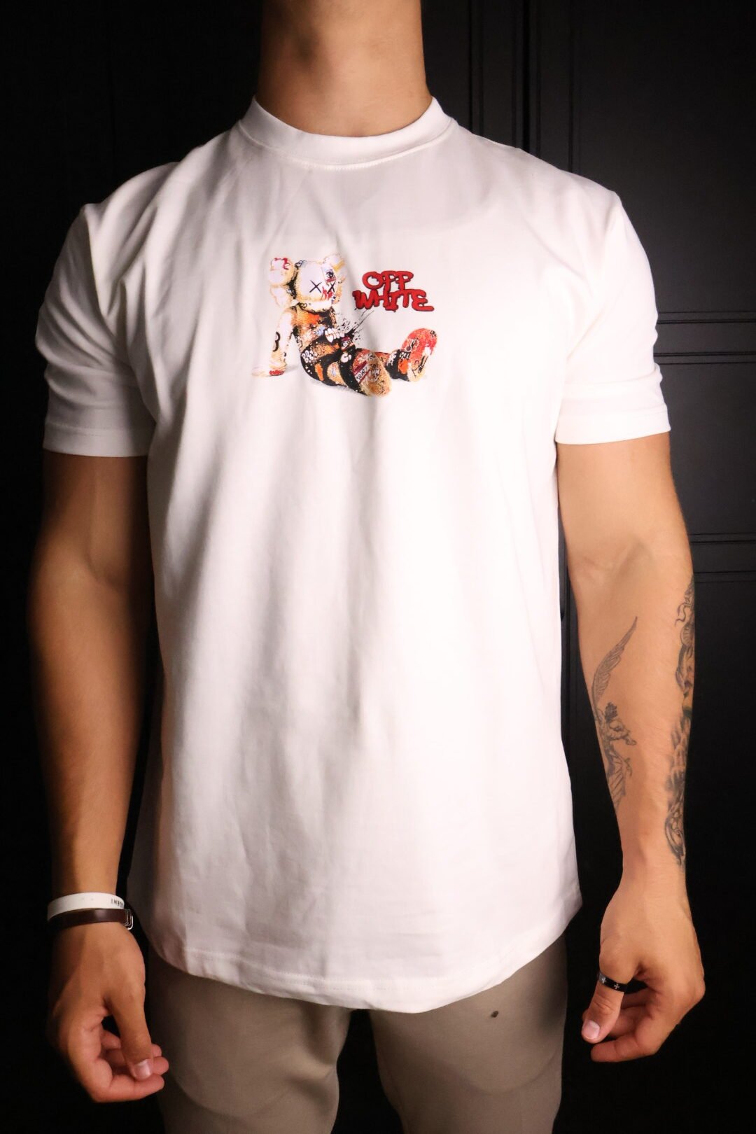 Majica Off-White kratki rukavi bijela KAWS