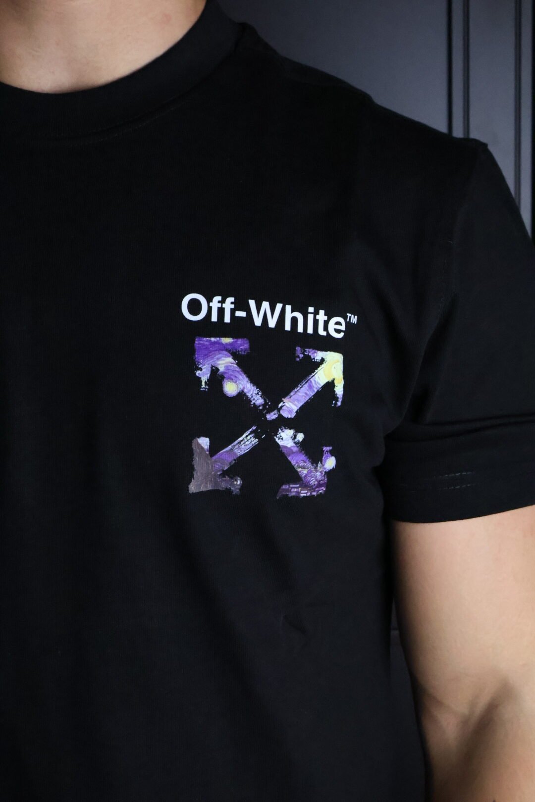 Majica Off-White kratki rukavi crna KAWS