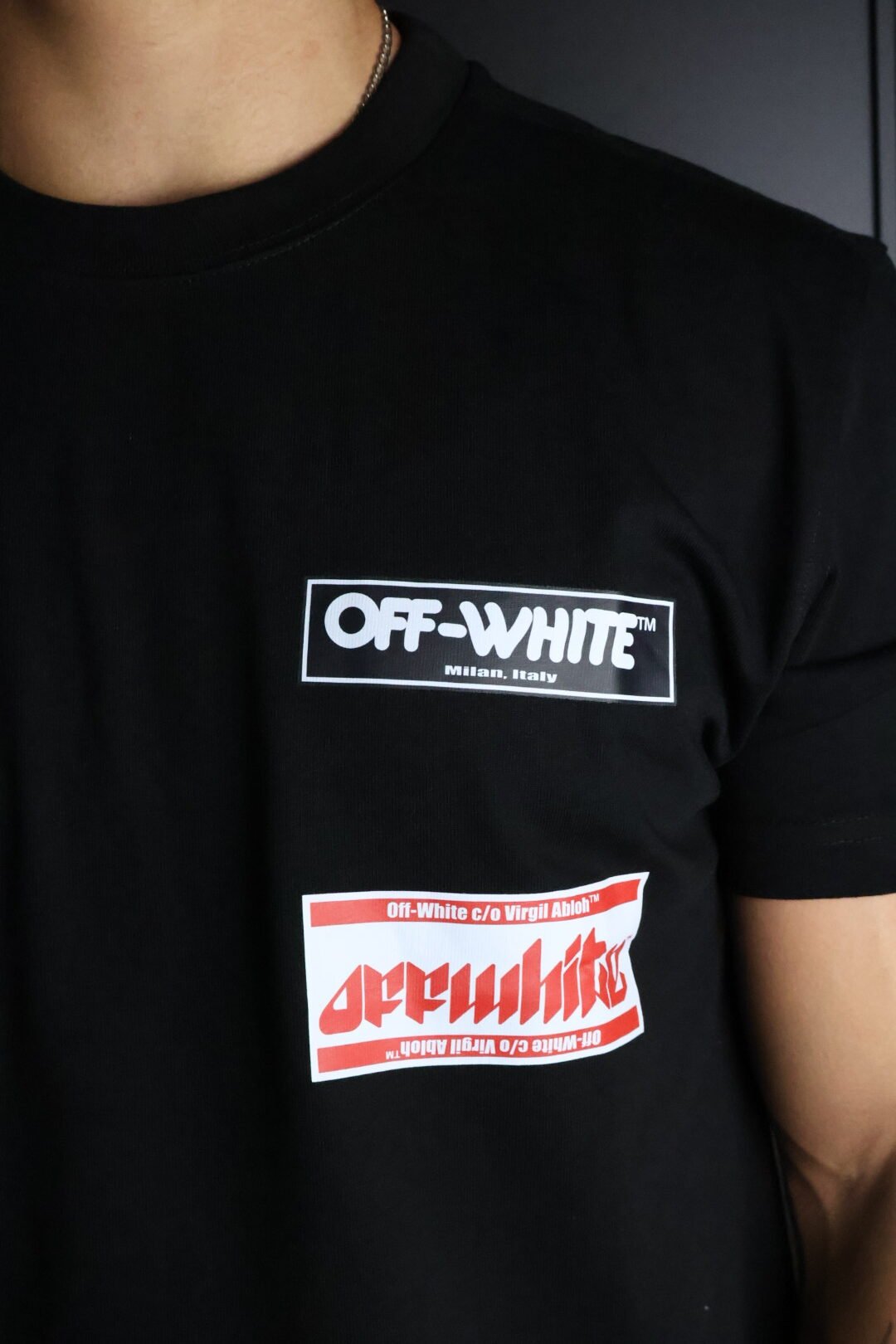 Majica Off-White kratki rukavi crn