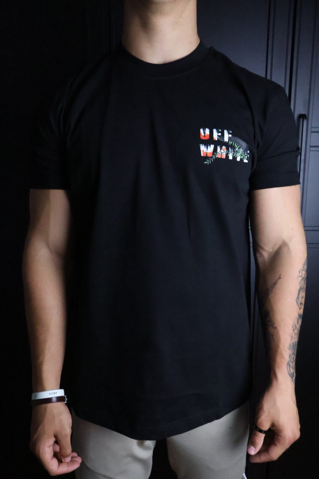 Majica Off-White krtaki rukav crna KAWS