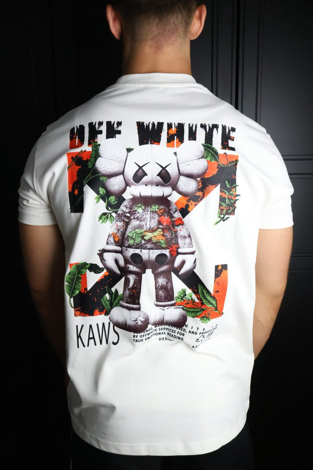 Majica Off-White kratki rukavi bijela KAWS
