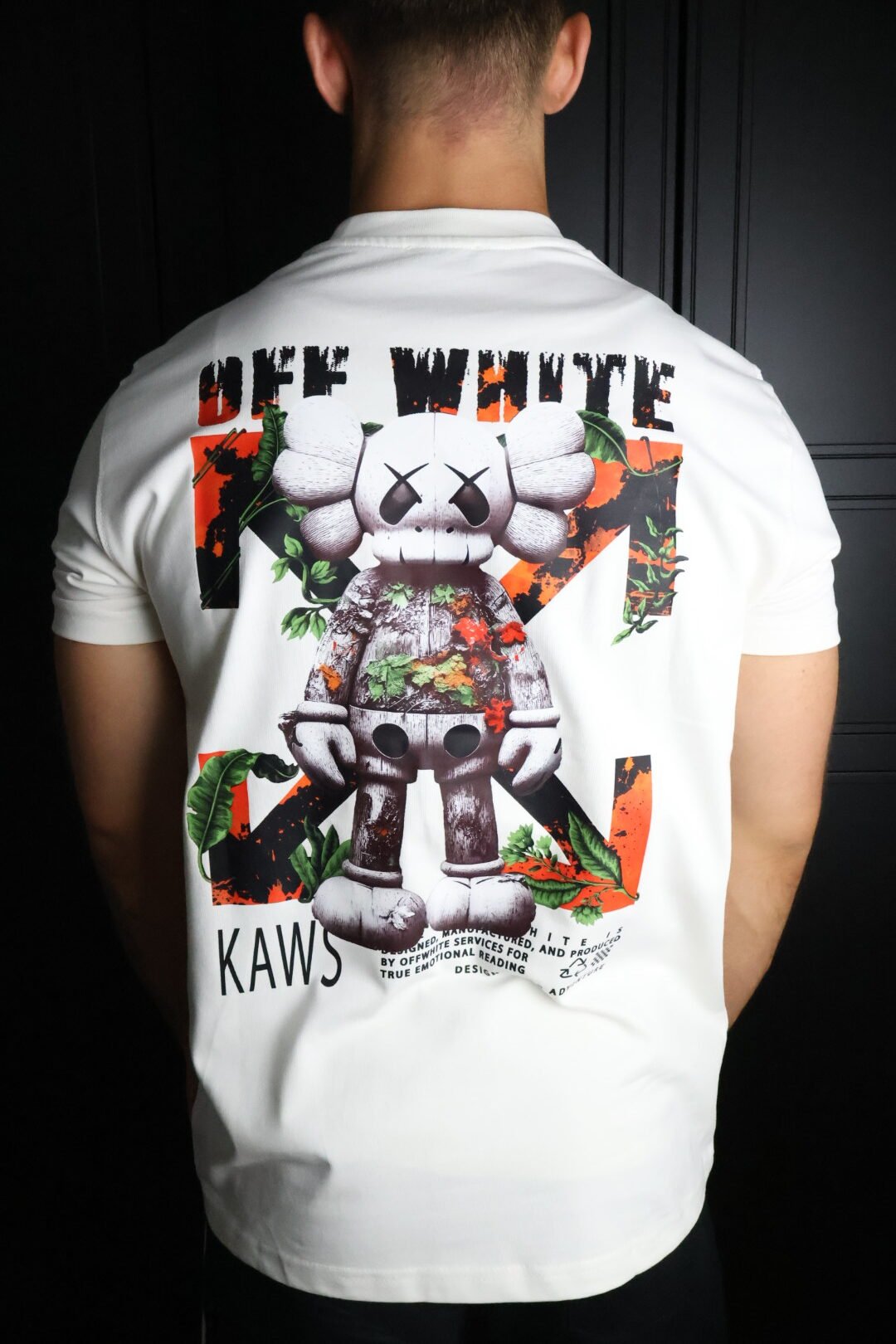 Majica Off-White kratki rukavi bijela KAWS