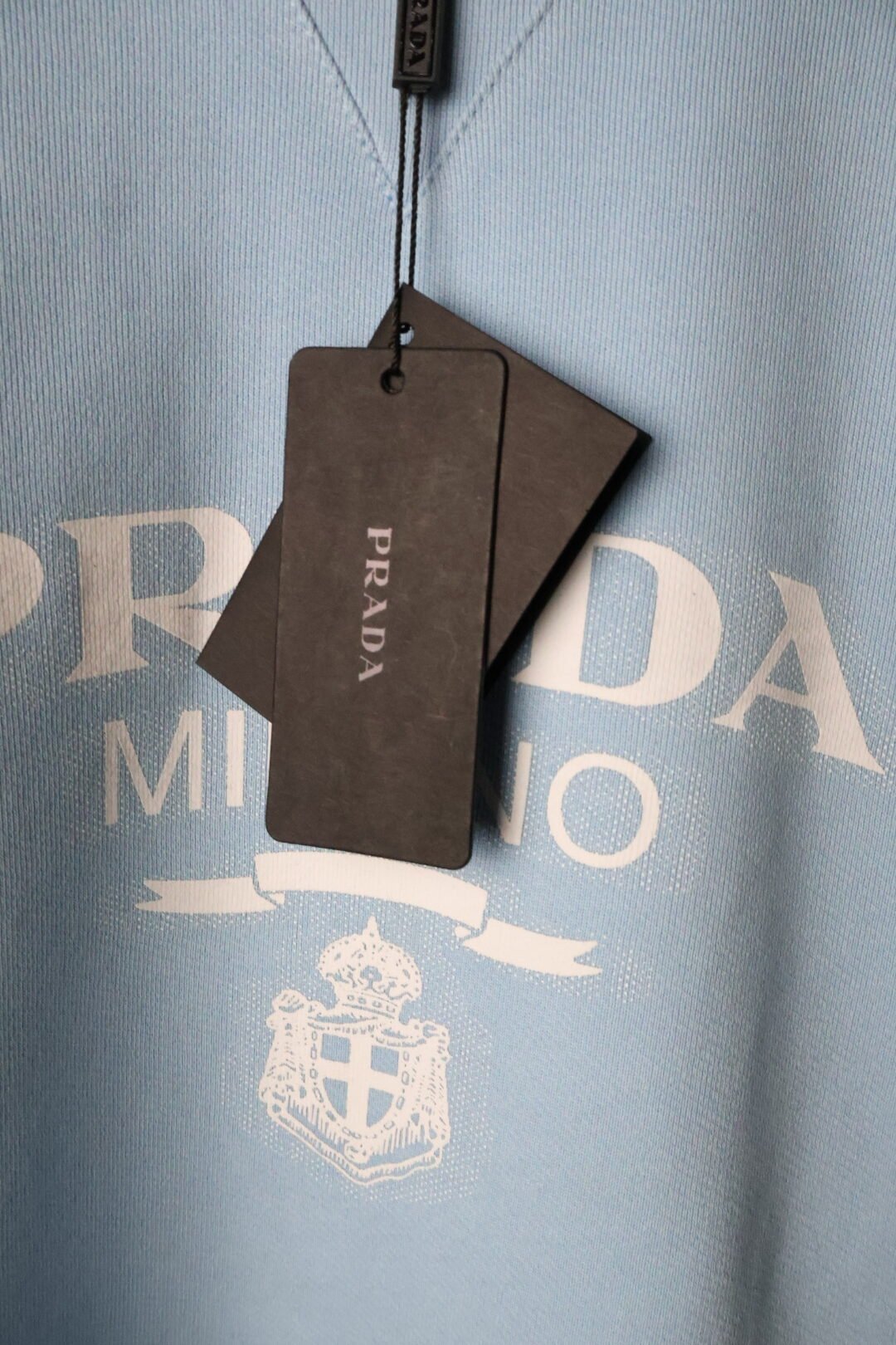 Majica Prada svijetloplava dugi rukavi