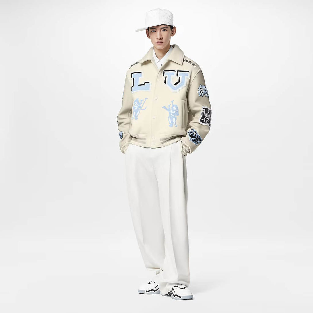 Louis Vuitton muška jakna Beige Cream w/patches