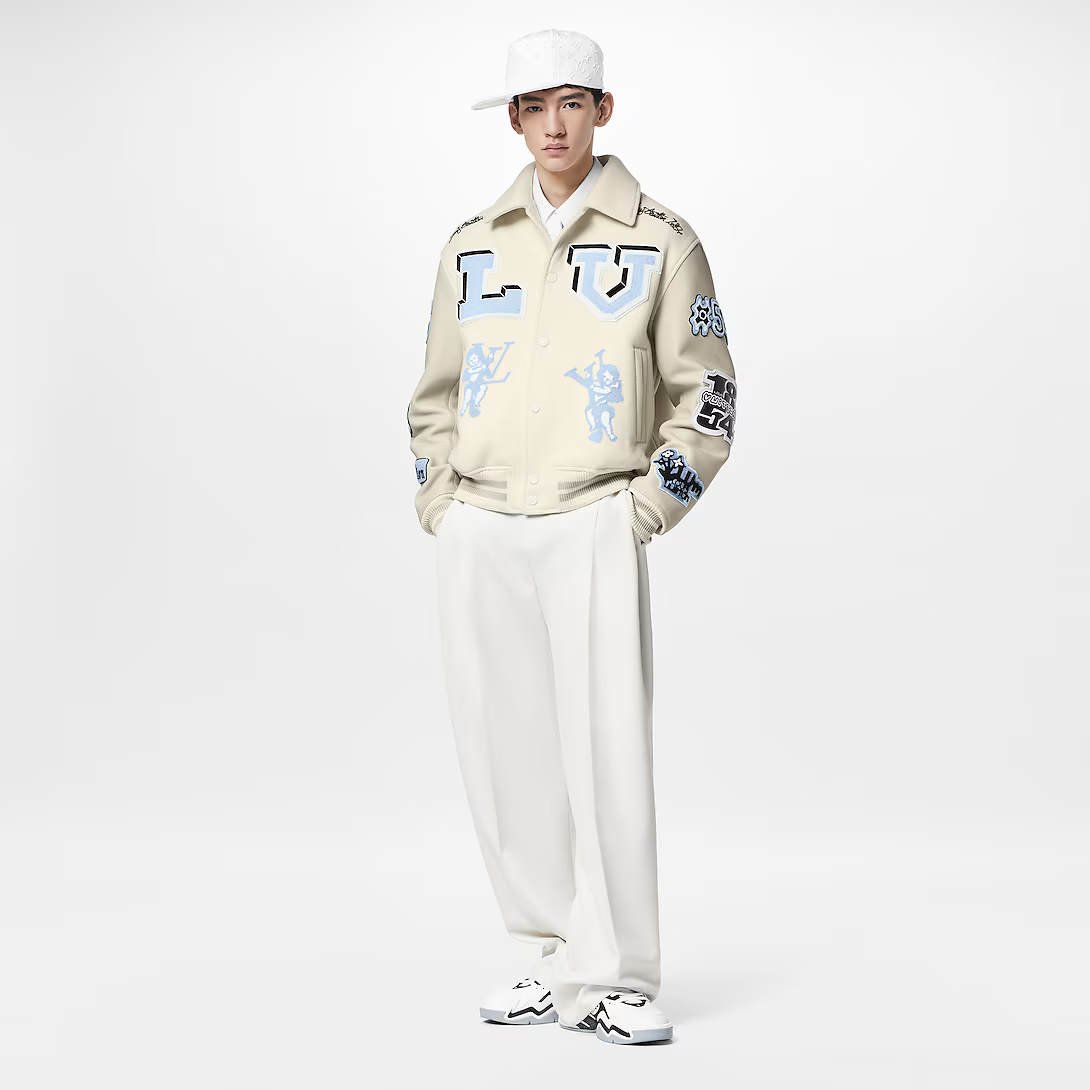 Louis Vuitton muška jakna Beige Cream w/patches