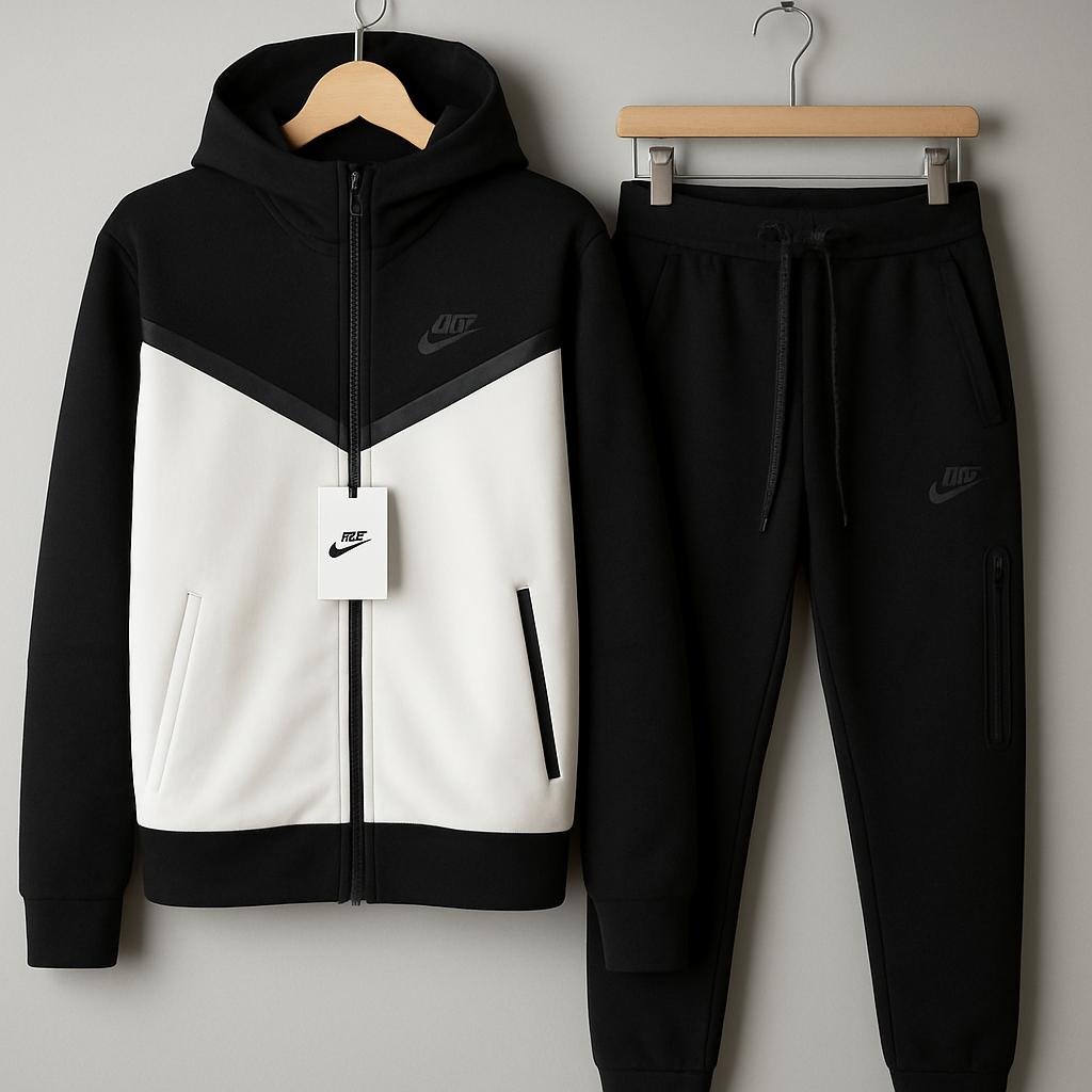 Nike Tech Fleece "Black White"