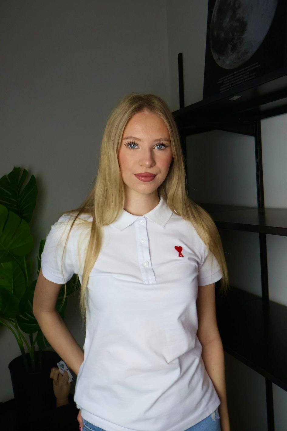 Ami majica / White / Red Logo