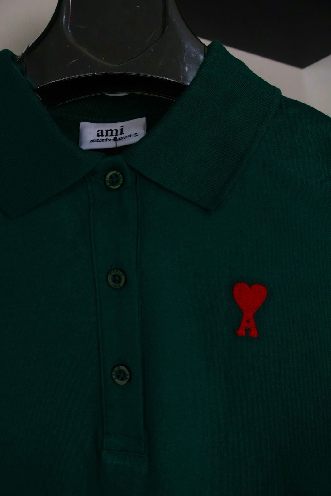 Ami majica / Dark Green / Red Logo