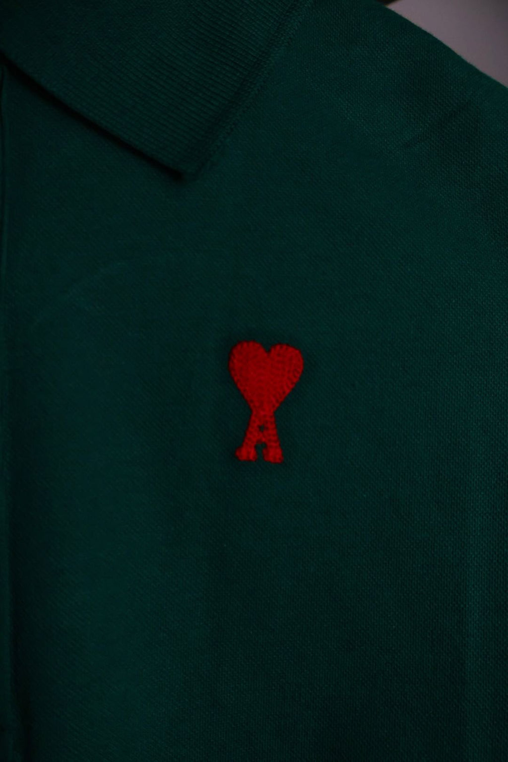 Ami majica / Dark Green / Red Logo