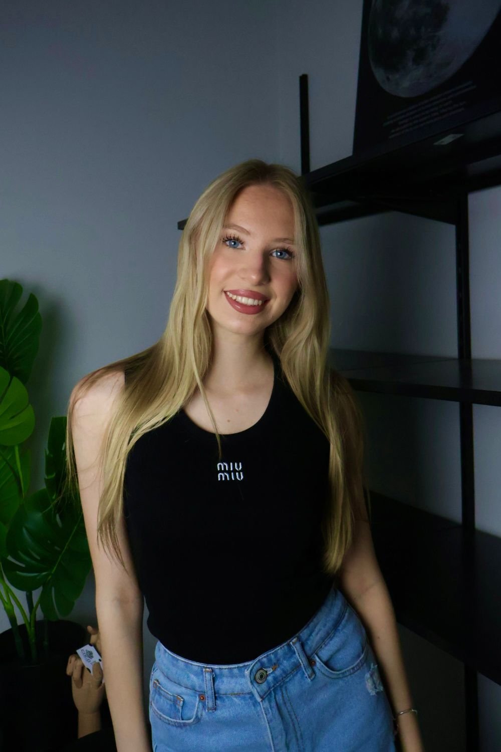 Miu Miu majica bez rukava / Black / White Logo