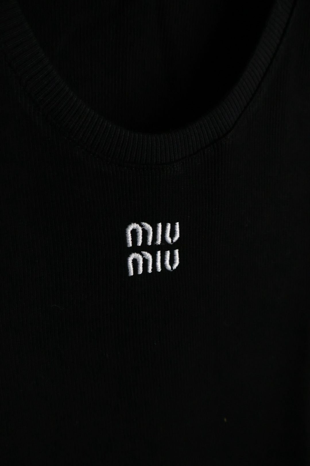 Miu Miu majica bez rukava / Black / White Logo
