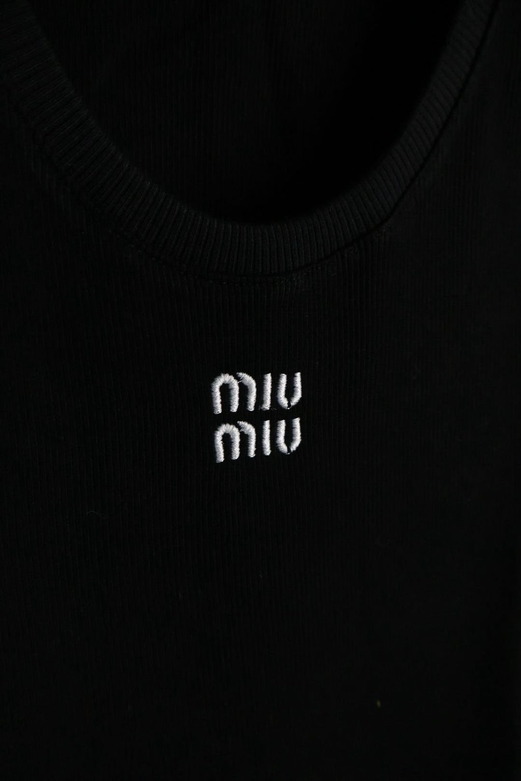 Miu Miu majica bez rukava / Black / White Logo