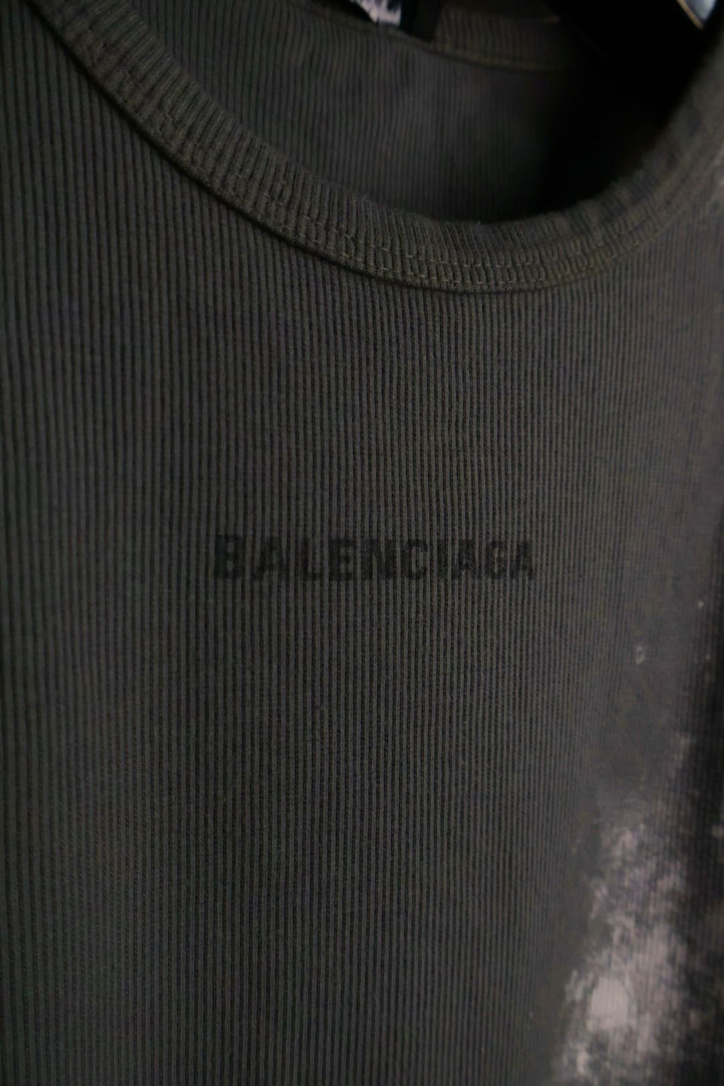 Balenciaga majica bez rukava / Gray / White Spots