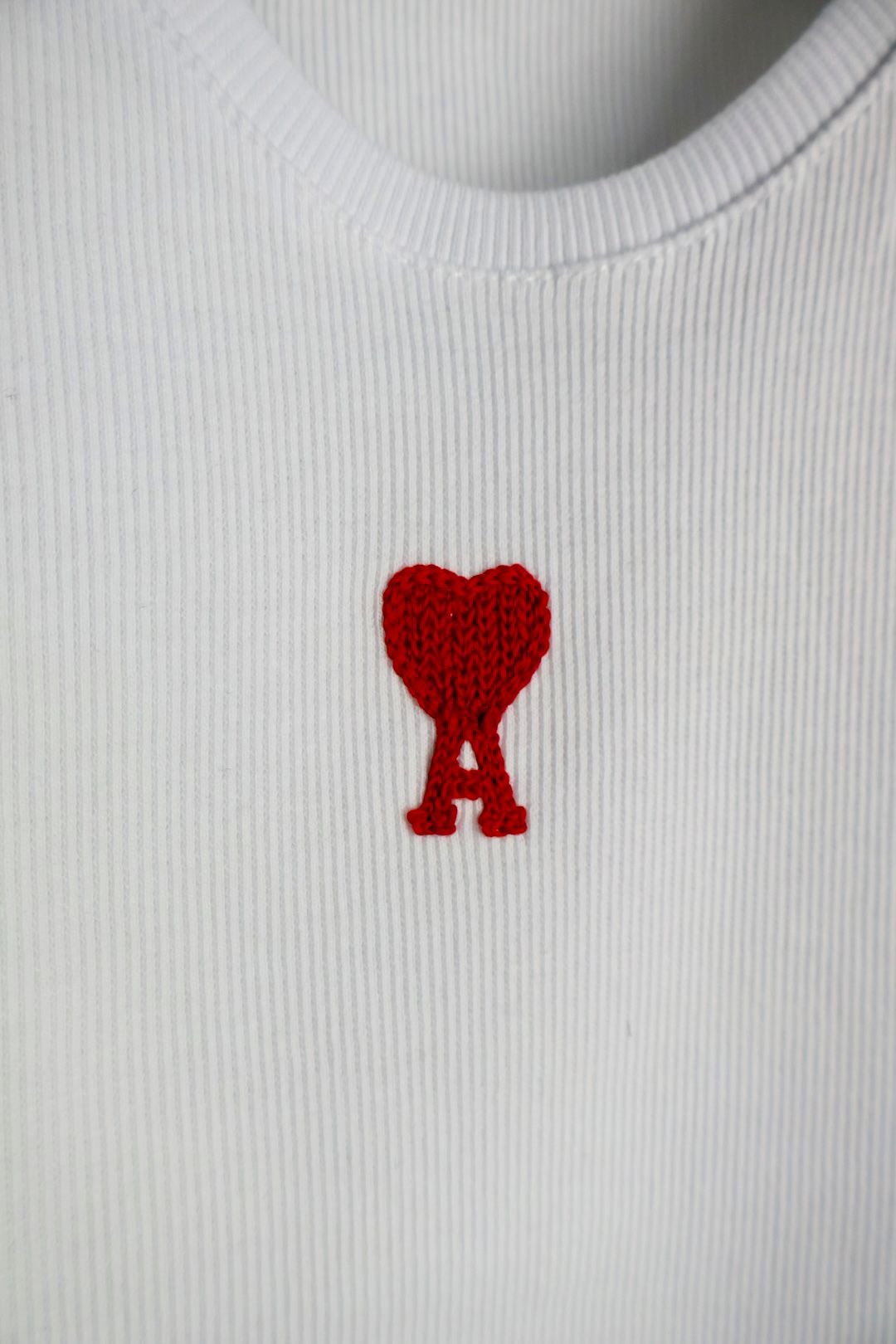 Ami majica bez rukava / White / Red Logo