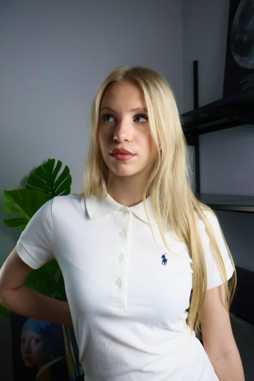 Ralph Lauren haljina / White / Dark Blue Logo