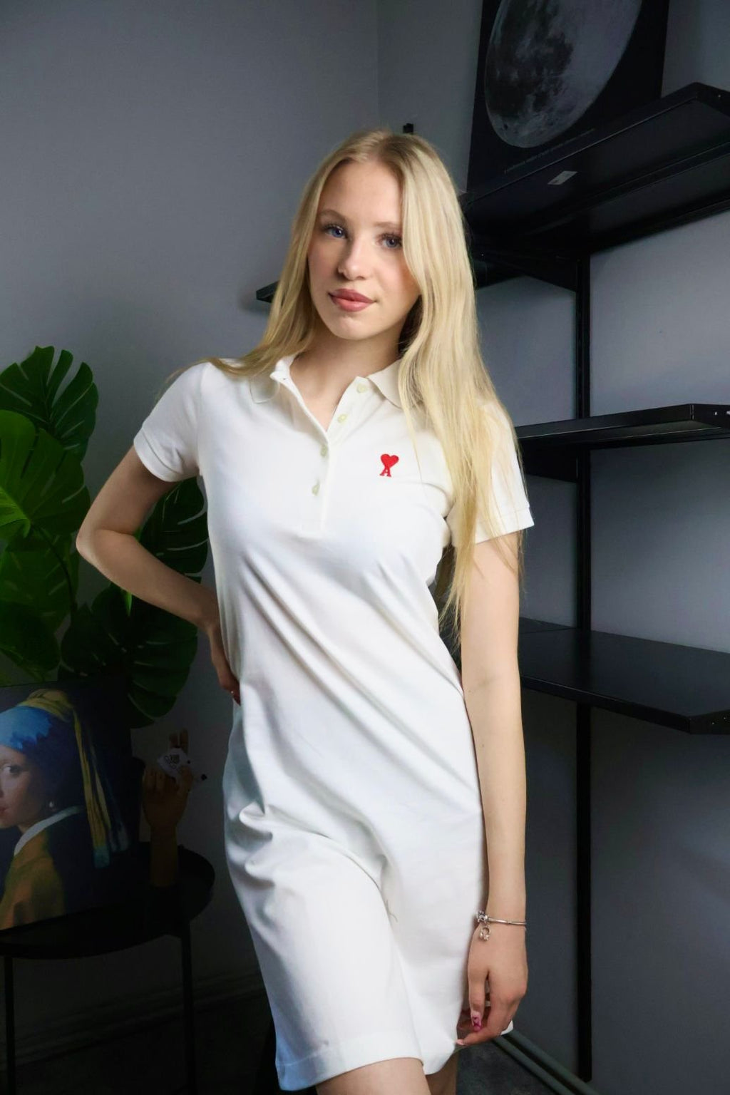 Ami haljina / White / Red Logo
