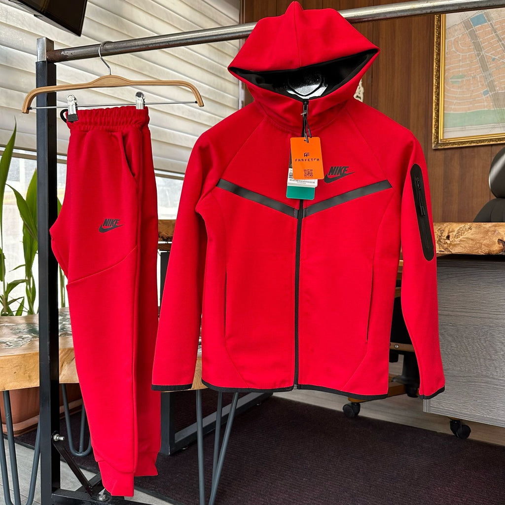Komplet Nike Tech Fleece "Red" Kids